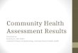 Community Health Assessment Results