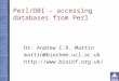 Perl/DBI - accessing databases from Perl