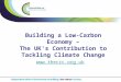 Building a Low-Carbon Economy – The UK's Contribution to Tackling Climate Change
