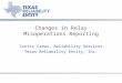 Changes in Relay Misoperations Reporting