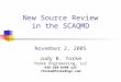 New Source Review in the SCAQMD