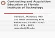Contracting and Acquisition Education at Florida Institute of Technology