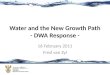 Water and the New Growth Path - DWA Response -