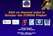 R&D on thermal noise in Europe: the STREGA Project