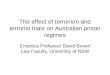 The effect of terrorism and terrorist trials on Australian prison regimes
