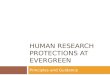 Human research protections AT  eVERGREEN
