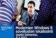 Modernien Windows 8 sovellusten lokalisointi