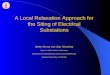 A Local Relaxation Approach for the Siting of Electrical Substations