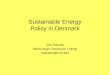 Sustainable Energy Policy in Denmark