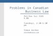 Problems in Canadian Business Law