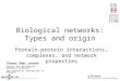 Biological networks: Types and origin