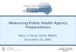 Measuring Public Health Agency Preparedness