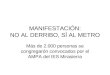 MANIFESTACIÓN: NO AL DERRIBO, SÍ AL METRO