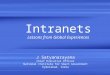 Intranets Lessons from Global Experiences