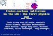 Proton-nucleus collisions  in the LHC: the first physics run