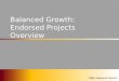 Balanced Growth: Endorsed Projects Overview