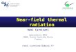 Near-field thermal radiation