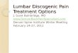 Lumbar Discogenic Pain Treatment Options