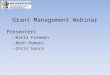 Grant Management Webinar
