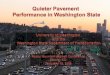 Quieter  Pavement  Performance in Washington State
