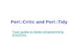 Perl::Critic and Perl::Tidy