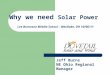 Why we need  Solar Power  Lee Burneson Middle School – Westlake, OH 10/06/11