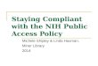 Staying Compliant with the NIH Public Access Policy