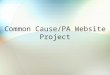 Common Cause/PA Website Project