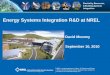 Energy Systems Integration R&D at NREL