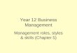 Year 12 Business Management