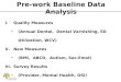 Pre-work Baseline Data Analysis