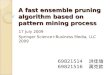 A fast ensemble pruning algorithm based on pattern mining process