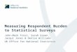 Measuring Respondent Burden to Statistical Surveys