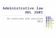 Administrative law ADL 2601