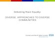 Delivering Race Equality: DIVERSE  APPROACHES TO DIVERSE COMMUNITIES