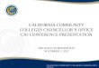 California Community Colleges Chancellor’s Office CIO Conference Presentation