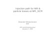 Injection path for MR & particle losses at MR_SCR