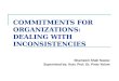 COMMITMENTS FOR ORGANIZATIONS: DEALING WITH INCONSISTENCIES