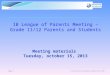 Meeting materials  Tuesday,  october  15, 2013