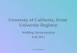 University of California, Irvine  University Registrar