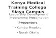 Kenya Medical Training College  Siaya Campus
