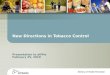New Directions in Tobacco Control