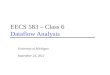 EECS 583 – Class 6 Dataflow Analysis