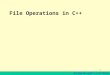File Operations in C++