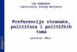 Preferencije stranaka, političara i političkih tema prosinac  20 12