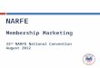 NARFE Membership Marketing 32 nd  NARFE National Convention August 2012