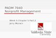 PADM 7040  Nonprofit Management