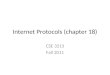 Internet Protocols (chapter 18)