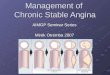 Management of  Chronic Stable Angina