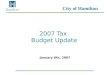 2007 Tax  Budget Update